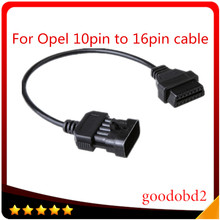 For Opel 10Pin cable to 16Pin OBD2 Car Extension Diagnostic tool connector Cable 10 PIN OBD OBD2 Scan Tool diagnostic  Cable 2024 - buy cheap