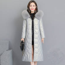 KMETRAM Leather Jacket Winter Jacket Women Clothes 2020 Fox Fur Collar second sheepskin Coat Female Down Jacket Plus Size 5xl MY 2024 - buy cheap