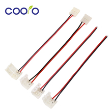 Cable conector de soldadura para tira de LED, 5 uds., 8mm/10mm, 2 pines, cubierta sin soldadura individual/doble, 5050/5630/5730/3528 2024 - compra barato