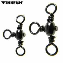 100 Pcs Fishing Swivels 3 Stainless Steel Black Nickel Way Ball B Bearing And Snap for Fishing Hook Line Connector Accessories 2024 - buy cheap