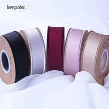 kewgarden DIY Bow Accessories Satin Ribbon Handmade Tape Burrs Hairy Edge Grosgrain Ribbons 1.5" 1" 25mm 40mm Packing 10 Yards 2024 - buy cheap