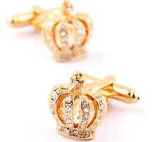 New Design Factory Price Retail Men's Cufflinks Copper Material Golden Imperial Crown Cuff Links Free Shipping 2024 - buy cheap