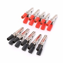 10Pcs Insulated Crocodile Clips Plastic Handle Cable Lead Testing Alligator Clamps 52mm 2024 - buy cheap