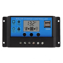 10A 20A 30A 12V 24V intelligence Solar cells Panel Battery Charge Controller Regulators LCD Display with 5V USB 2024 - buy cheap