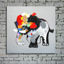 Oil painting On Canvas Wall Pictures Paintings For Living Room Wall Art Canvas Pop art Elephant modern abstract hand painted 4 2024 - buy cheap