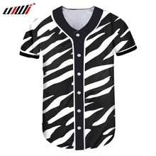 UJWI-Camiseta de béisbol con estampado 3D de rayas de cebra para hombre, camisa gótica para hombre, gran oferta, Unisex, recomendado 2024 - compra barato