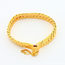 Free Shipping 24K Gold-color Chain Bracelets Jewelry Srebrna bransoletka pulsera de plata 2024 - buy cheap