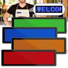 Classic Rechargeable Led Name Tag Mini Digital Programmable Scrolling Message Tag Badge Sign For Festival Support  All Languages 2024 - buy cheap