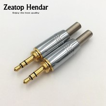 2Pcs Gold Plated 3.5mm Male Plug Stereo Screw for 4mm Audio Headphone Cable Adapter Connector 2024 - buy cheap