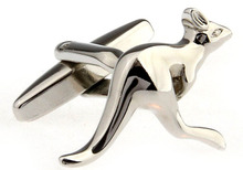 Free shipping Animal Cufflinks  silver color kangaroo design copper material men cufflinks whoelsale&retail 2024 - buy cheap