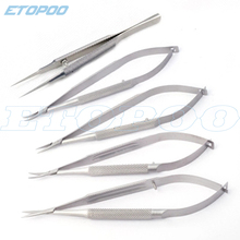 12 cm Multi-Specification Micro Tool Set Stainless Steel Ophthalmic Scissors Tweezers Needle Clip 2024 - buy cheap