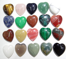 12pçs contas de cristal de ágata e turquesa, cabochões em formato de coração sem furos, contas de mistura de cor 25*23mm para fazer jóias diy 2024 - compre barato