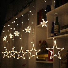 FGHGF LED String Lights Pentagram Star Curtain Light Fairy Wedding Birthday Christmas Lighting Indoor Decoration Light 220V IP44 2024 - buy cheap