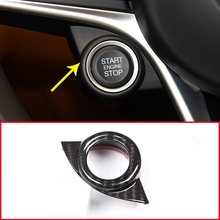 Carbon Fiber Style For Alfa Romeo Giulia Stelvio 2017 Abs Matte Chrome Interior Start Engine Stop Cover Trim Car Accessories 2024 - buy cheap