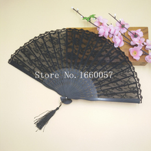 Wedding Favors Gift Spanish Victorian Black Lace Hand Folding Fan Pocket Fan Bride Hand Fan Party Decorations 2024 - buy cheap
