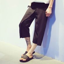 27-44 ! 2016 men's clothing summer loose cropped pants trend slanting lapel wide-leg pants plus size trouserse singer costumes 2024 - buy cheap