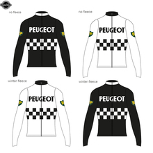 Black  white Retro cycling jersey Men long sleeve bike wear winter fleece and Spring Autumn thin cycling clothing ropa Ciclismo 2024 - buy cheap