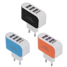 Зарядное устройство alloet 3USB, 3 порта, 5 В, 2 А, США/ЕС, дорожное настенное зарядное устройство мобильный телефон для iphone X 8 7, Samsung, светодиодный адаптер, USB зарядное устройство 2024 - купить недорого