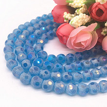 20pcs 8mm Austrian Frosted Matt Crystal Glass Beads Spacer Beads Handmade For Jewellery Making DIY Bracelet Necklace #09 2024 - buy cheap