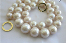 Collar de perlas grandes AAA wow de 11-12mm, redondo, blanco, cultivado en agua dulce, 17,5 pulgadas 2024 - compra barato