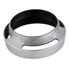 39mm Vented Curved Metal lens Hood for Leica Leitz Panasonic Pentax Olympus silver 2024 - buy cheap