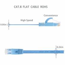 Сетевой кабель UTP CAT6 плоский, 25 см, 1 м, 15 шт. 2024 - купить недорого