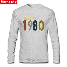 Camiseta Vintage de Legends Are Born in 1980 Unisex, Camiseta 100% de algodón, ropa de marca Retro de los años 80, camisetas Hipster 2024 - compra barato