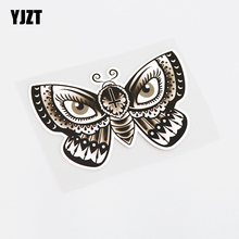 YJZT 11.7CM*7.5CM Interesting Butterfly And Eye Car Sticker Decal PVC 13-0499 2024 - buy cheap