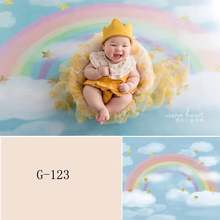 MEHOFOTO-Fondo de fotografía para bebé recién nacido, telón de arco iris, nubes, estrellas, estudio fotográfico, decoraciones de cumpleaños, utilería 2024 - compra barato