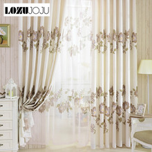 LOZUJOJU 1 piece Floral design rustic design semi-blackout drape curtain home decoration for living room bedroom tulle 2024 - buy cheap