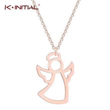Kinitial Fashion Angel Wings Necklaces for Women Girl Guardian Angel Pendant Statement Choker Necklace White Angel Gift Jewelry 2024 - buy cheap