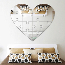 Adesivo de parede espelho acrílico 3d, adesivo de parede para sala de estar, decoração criativa, arte de parede, padrão em forma de coração 2024 - compre barato