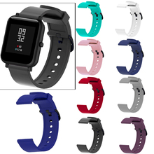 Силиконовый ремешок для замены Huami Amazfit Bip BIT PACE Lite Youth 20 мм спортивные Ремешки для наручных часов для Xiaomi amazfit bip 2024 - купить недорого