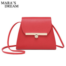 Mara's Dream Simple Flap Shoulder PU Leather Bags Women Girls Pure Color Mini Messenger Bag Crossbody Handbags bolsa feminina 2024 - buy cheap