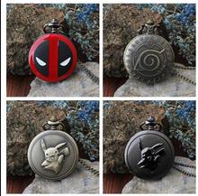 Deadpool desenho animado ninja pikveryu animação relógios de bolso colar de quartzo presente klf251 2024 - compre barato