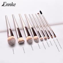 ENNKE Makeup Brushes Champagne Gold 9 Pcs/Lot Eyelash/Eyebrow Double Head Eye Beauty Brushes Highlight Concealer Cosmetic Tools 2024 - buy cheap