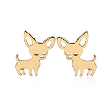 yiustar 2017 New Arrival Chihuahua Earrings for women Cute Dog Studs Chihuahua jewelry love my pet jewelry animal earrings ED173 2024 - compra barato