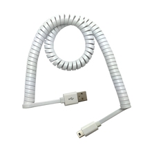Плоский кабель USB 2,0 Male to Mini 5 Pin Male Spring Coiled USB 2,0 Male to Mini 5 Pin Male Data Sync Charger Power Cable 2m/200cm 2024 - купить недорого