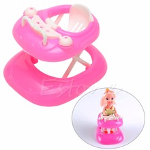 HBB Pink Plastic Walker For Doll House Dollhouse Miniature Accessories Display Gift For Children Girls 2024 - buy cheap