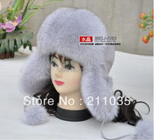 Female Winter Plus Size Fox Fur Thick Hat Woman Winter Warm Bombers 100% Fox Fur Caps Women Adjustable 100% Mink Fur Caps 2024 - buy cheap