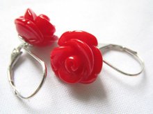 Nobreza bonito coral vermelho 10mm rosa contas leverback brinco brincos maravilhosa nobreza fina jóias de casamento lucky women 2024 - compre barato