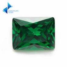 2x4~9x11mm Rectangle Shape  5A+ Green Color CZ Stone Synthetic Gems Cubic Zirconia For Jewelry 2024 - buy cheap