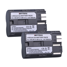 2Pcs 1800mAh BP-511 BP511 BP 511 BP-511A Battery For Canon G6 G5 G3 G2 G1 EOS 300D 50D 40D 30D 20D 5D MV300i Digital Camera 2024 - buy cheap