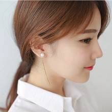 JIOFREE Korean Star The Same Paragraph Fashion Imitation Pearl Long Tassel Clip on Earrings Wholesale Jewelry Earrings 2024 - buy cheap