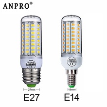 Anpro LED Bulb E14 E27 SMD5730 220V LED Light 24 69 72 LEDs Corn Bulb Chandelier Candle Light Lamp For Home Decoration 2024 - buy cheap