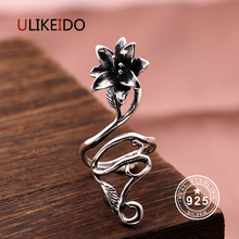 Кольцо 100% реальные 925 Серебряное кольцо Lucky цветок регулируемые модные обручальные кольца, фирменная обувь, свадебная обувь, ювелирные изделия для женщин R1201 2024 - купить недорого