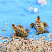 Minifiguras de resina de tortuga marina, figuritas de hadas de jardín, accesorios de tanque, decoración de paisaje terrario Artificial, 1 unidad 2024 - compra barato