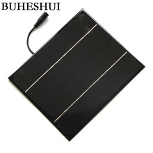 BUHESHUI 6W 12V Mini Solar Panel+5521DC Monocrystalline Solar Cells DIY Solar Module For Solar Power System Education Kits 2024 - buy cheap