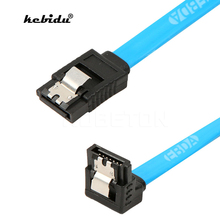 Кабель kebidu 30 см, 50 см, SATA 3, кабель с углом 90 градусов SATA, высокоскоростной кабель 6 ГБ/сек., кабель SATA 3,0 для SDD HDD, синий 2024 - купить недорого