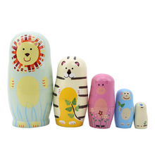 Muñeco navideño de madera con diseño de Animal ruso, muñeco de rábano Matryoshka, regalo de cumpleaños para amantes del Día de San Valentín 2024 - compra barato